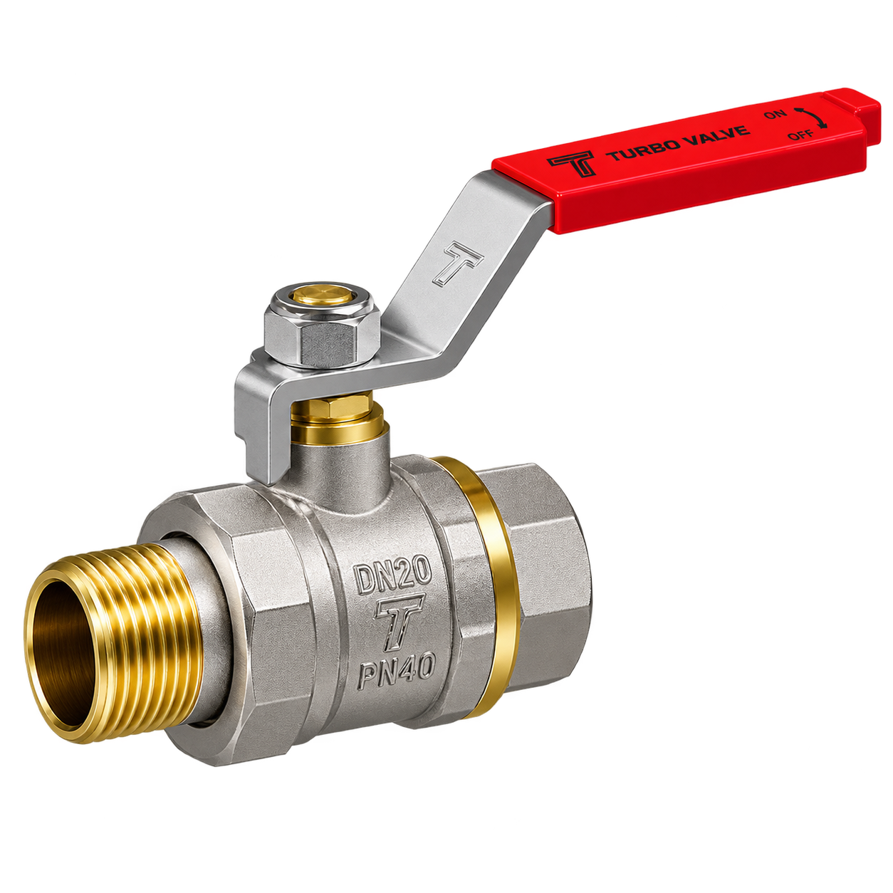 Brass Ball Valve With Union 123 Plate Handle 3 Brass Ball Valve With Union 123 M/F Plate Handle - Image 1