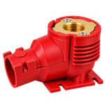 Pex Female Wall Elbow With Plastic Cover Red